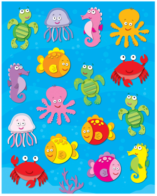 Sea Life Shape Stickers - Carson-Dellosa Publishing