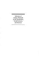 Selection of Library Materials in the Humanities, Social Sciences, and Sciences