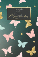 Shit I can't Remember: Premium Journal - Logbook To Protect Usernames - Alphabetical Passwords Modern Password Keeper Notebook - Online Account Organizer - Social Media Account - 6x9 - Large Print - Green & Black Butterfly Design Cover