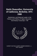 Sixth Chancellor, University of California, Berkeley, 1971-1980: Statistician, and National Leader in the Policies and Politics of Higher Education: Oral History Transcript / 199