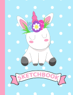 Sketchbook: Bunnicorn Easter Gift for Unicorn and Bunny Lovers - 8.5 X 11 Drawing Art Book