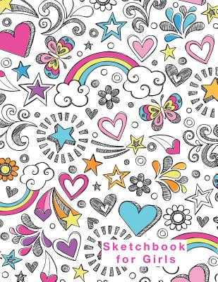 Sketchbook for Girls: Blank Pages, Extra Large (8.5 X 11) Inches, 110 Pages, White Paper, Sketch, Doodle and Draw - O, Studio