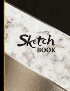 Sketchbook: Gold, Black and White Marble: Practice Sketching, Drawing, Writing and Creative Doodling