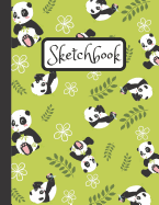 Sketchbook: Inspirational Large Blank Sketch Book Baby Panda With Bamboo For Sketching, Doodling And Drawing, Sketch Pad For Kids And Adults