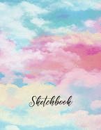 Sketchbook: Large 8.5"x11" for Drawing, Sketch, Painting, Watercolor, Creation: 110 pages. Notebook and Sketchbook for Artist, Pencil, Markers, Paint. ( Cloud Watercolor Cover )