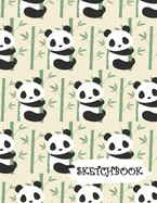 Sketchbook: Panda Bear on Bamboo Fun Framed Drawing Paper Notebook