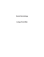Social Gerontology: A Multidisciplinary Perspective