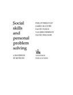 Social Skills and Personal Problem Solving: A Handbook of Methods