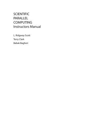 Solutions Manual to Scientific Parallel Computing - Scott, Ridgway