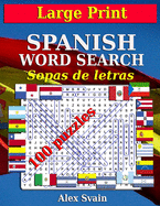 Spanish Word Search: Large Print Book for Adult Sopas de Letras en Espaol