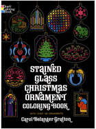 Stained Glass Christmas Ornament Coloring Book