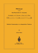 Statistische Frequenzanalyse Von Erdmagnetischen Pulsationen