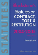 Statutes on Contract, Tort & Restitution 2004-2005