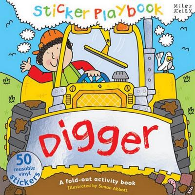 Sticker Playbook - Digger: A Fold-Out Story Activity Book for Toddlers - 