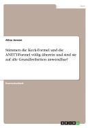 Stimmen Die Keck-Formel Und Die Anett-Formel Vllig ?berein Und Sind Sie Auf Alle Grundfreiheiten Anwendbar?