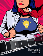 Storyboard Notebook for Women: A 6-Panel Storyboard Layout with Narration Lines on 8.5 x 11 inches Book Size with 150 pages - Perfect size for storytelling for Animators, Directors, Filmmakers, TV Producers, & Social Media Content Videos