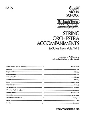 String Orchestra Accompaniments to Solos from Volumes 1 & 2: Bass - Schwartz, Paul, and Kendall, John