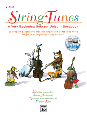 Stringtunes -- A Very Beginning Solo (or Unison) Songbook: Violin, Book & Online Audio - Applebaum, Samuel, and Katz, Michael, Rabbi