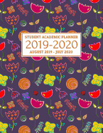 Student Academic Planner 2019-2020: Purple, Modern Floral Design School Assignment Organizer for High School or College Students - Keep Track of Your Daily, Weekly, and Monthly Assignments From August 2019 to July 2020