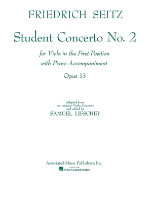 Student Concerto No. 2: Viola and Piano - Seitz, Friedrich (Composer), and Lifschey, Samuel (Editor)