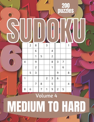 Sudoku Medium to Hard: Large Print Sudoku Puzzles for Adults and Seniors with Solutions Vol 4 - Design, This