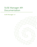 SUSE Manager 3.1: API Documentation