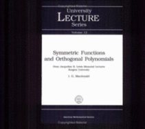 Symmetric Functions and Orthogonal - MacDonald, Ian Grant