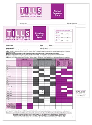 Test of Integrated Language and Literacy Skills (TM) (TILLS (TM)) Forms Set - Nelson, Nickola, and Plante, Elena, and Helm-Estabrooks, Nancy