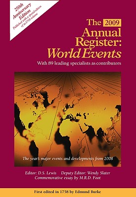 The Annual Register: World Events - Lewis, D S (Editor), and Slater, Wendy (Editor)