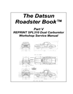 The Datsun Roadster Book Part V Reprint Spl310 Dual Carburetor Workshop Service Manual