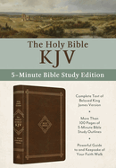The Holy Bible Kjv: 5-Minute Bible Study Edition [Classic Hickory]