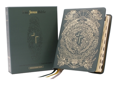 The Jesus Bible Artist Edition, Esv, (with Thumb Tabs to Help Locate the Books of the Bible), Genuine Leather, Calfskin, Green, Limited Edition, Thumb Indexed - Passion Publishing (Editor), and Zondervan