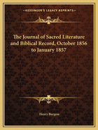 The Journal of Sacred Literature and Biblical Record, October 1856 to January 1857