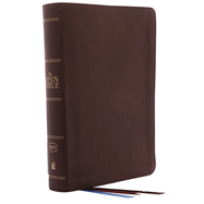 The KJV Open Bible: Complete Reference System, Brown Genuine Leather, Red Letter, Comfort Print: King James Version