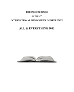 The Proceedings of the 17th International Humanities Conference: All & Everything 2012