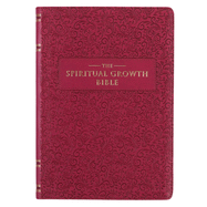The Spiritual Growth Bible, Study Bible, NLT - New Living Translation Holy Bible, Faux Leather, Berry