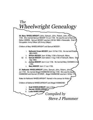 The Wheelwright Genealogy - Plummer, Steve J