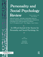 Theory Construction in Social Personality Psychology: Personal Experiences and Lessons Learned: A Special Issue of Personality and Social Psychology Review