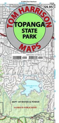 Topanga State Park Trail Map: Topanga, Will Rogers, Tuna Canyon, Backbone Trail, Red Rock Canyon, Temescal Gateway: Shaded-Relief Topo Map - Tom Harrison Maps