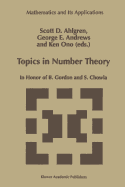 Topics in Number Theory: In Honor of B. Gordon and S. Chowla