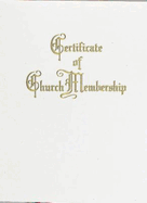 Traditional Steel-Engraved Church Membership Certificate (Package of 3)