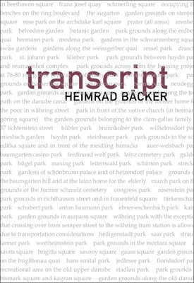 Transcript - Backer, Heimrad, and Achleitner, Friedrich (Editor), and Greaney, Patrick (Translated by)