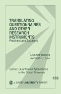 Translating Questionnaires and Other Research Instruments: Problems and Solutions