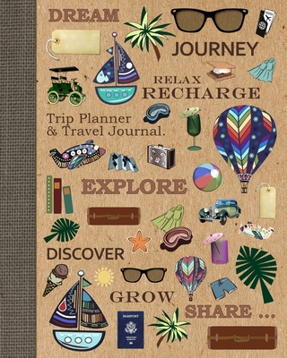 Trip Planner and Travel Journal: Vacation Planner and Diary for 4 Holidays in a large softback notebook (from our Trip Art range) - Smart Bookx