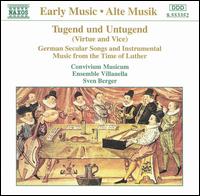 Tugen und Untugend (Virtue and Vice) - Andreas Edlund (clavichord); Anne Pajunen (harp); Convivium Musicum Gothenburgense; Ensemble Villanella; Fumiko Okino (harp)