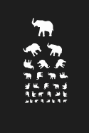 Tumbling Elephants: Animal Eye Chart