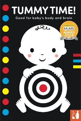 Tummy Time!: A high-contrast fold-out book with mirror for babies - Mama Makes Books