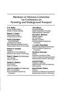 Tunneling and Underground Transport: Future Developments in Technology, Economics, and Policy: Papers Prepared for the Conference Held by the Macro-Engineering Research Group and the Center for Advanced Engineering Study of the Massachusetts Institute... - Davidson, Frank Paul