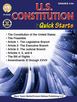 U.S. Constitution Quick Starts Workbook, Grades 4 - 12 - Barden