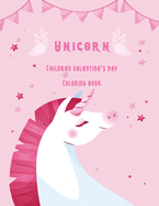 Unicorn Children valentine's day coloring book: Best gift book for kids boys and girls .